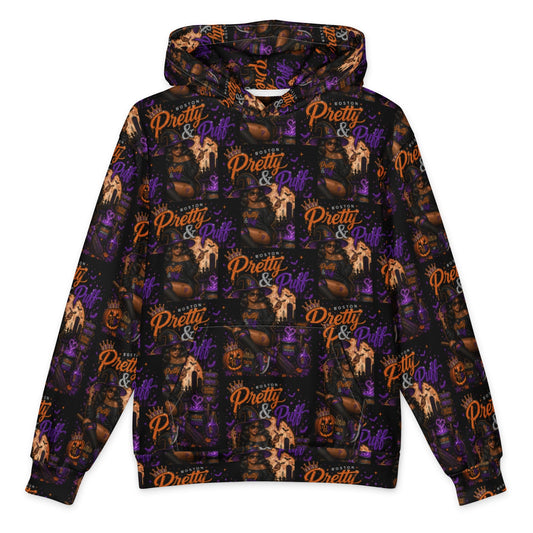 Bold Print Oversized Hoodie: High-Density Cotton Blend, Relaxed Fit, Premium Feel - Boston Pretty & Puff