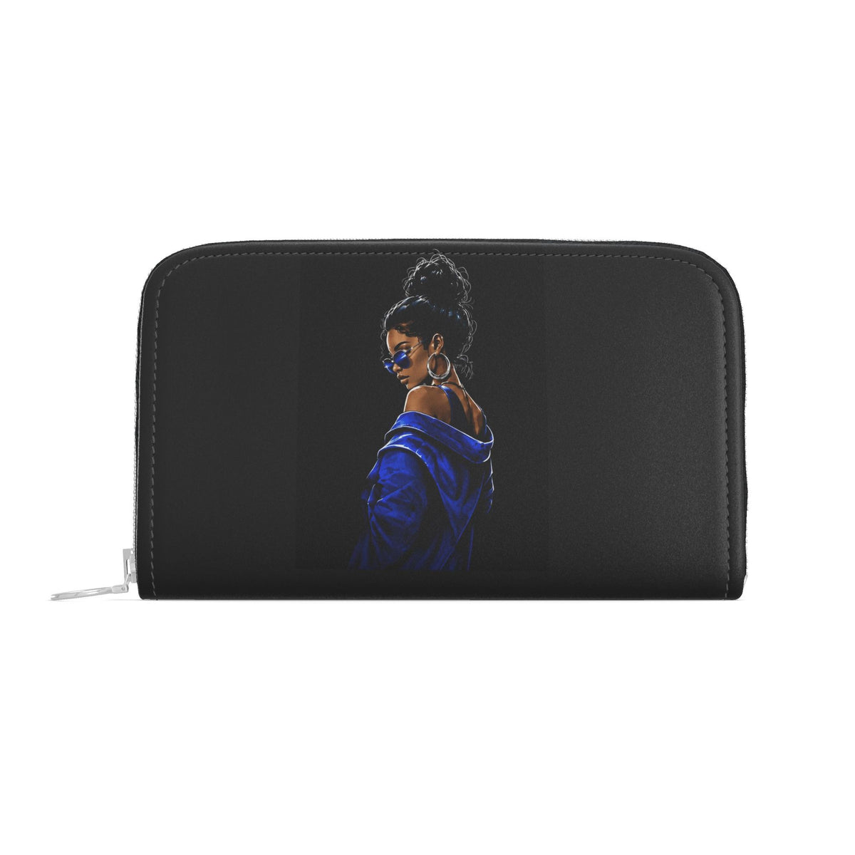 Handmade Designer Leather Zip Wallet with Multiple Compartments
