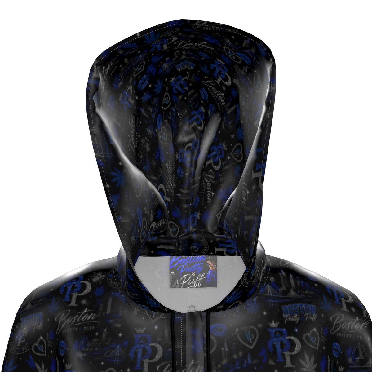 Waterproof Poly Rain Jacket, Handmade, Designer Hooded Coat