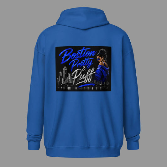 Boston Pretty & Puff zip hoodie - Boston Pretty & Puff