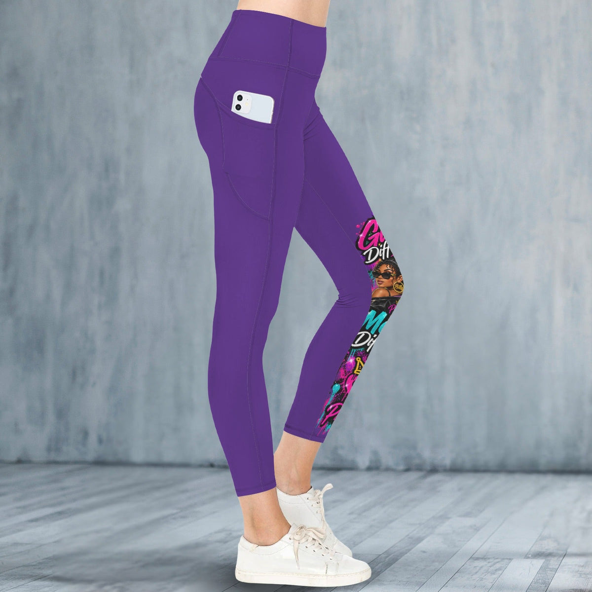 Glow Leggings-Custom Personalized Women's High Waist Pockets Yoga Leggings - Boston Pretty & Puff
