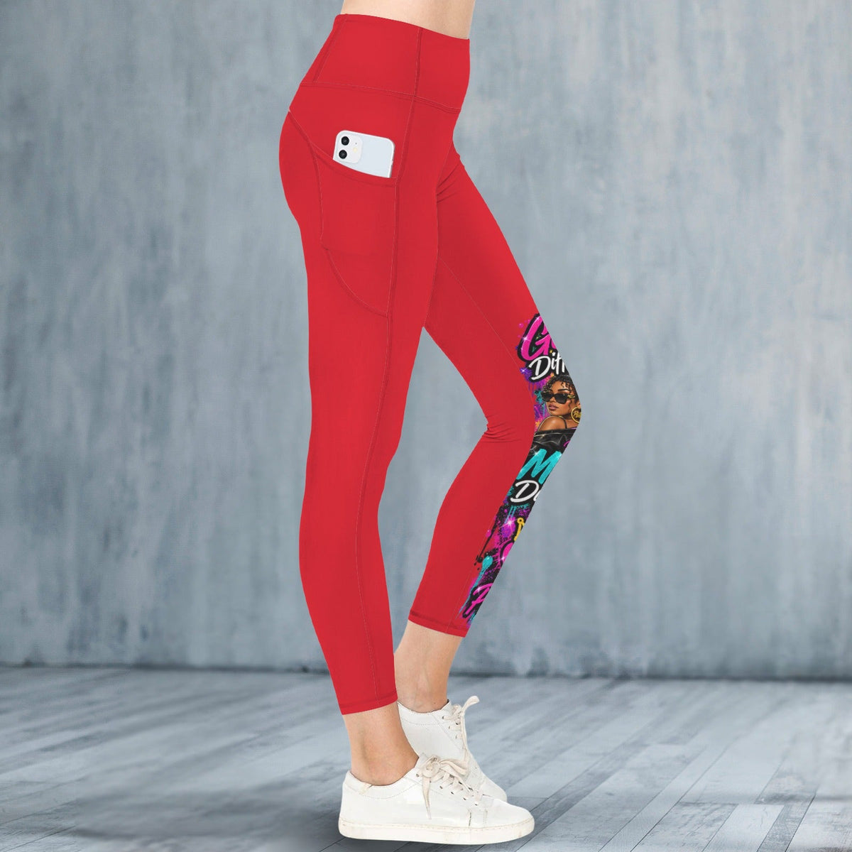 Glow Leggings-Custom Personalized Women's High Waist Pockets Yoga Leggings - Boston Pretty & Puff