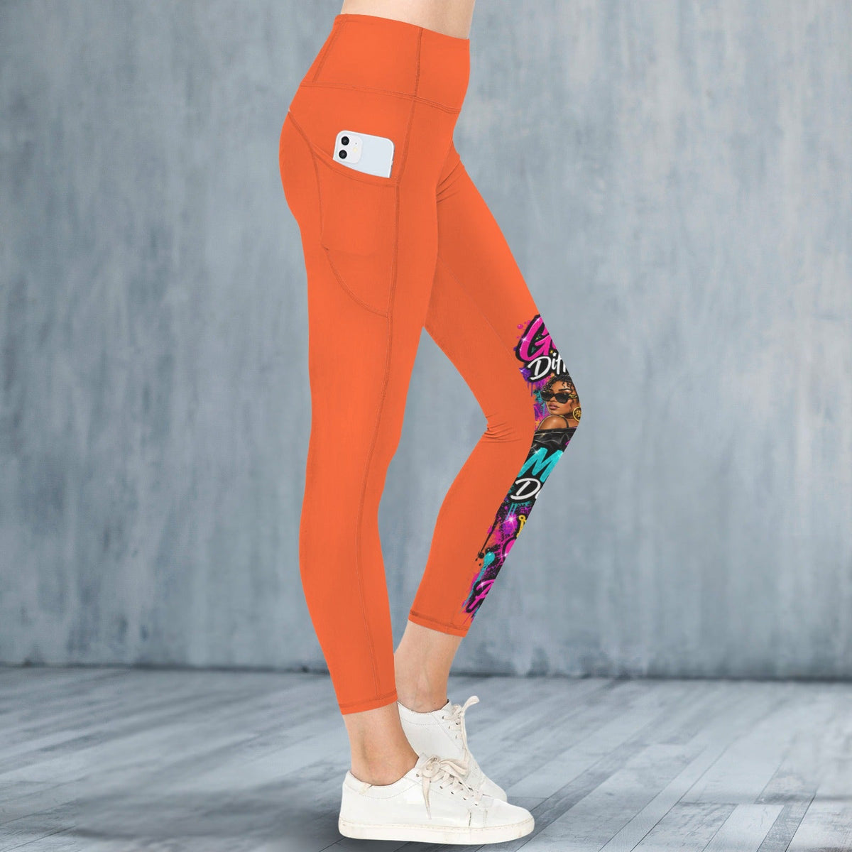 Glow Leggings-Custom Personalized Women's High Waist Pockets Yoga Leggings - Boston Pretty & Puff
