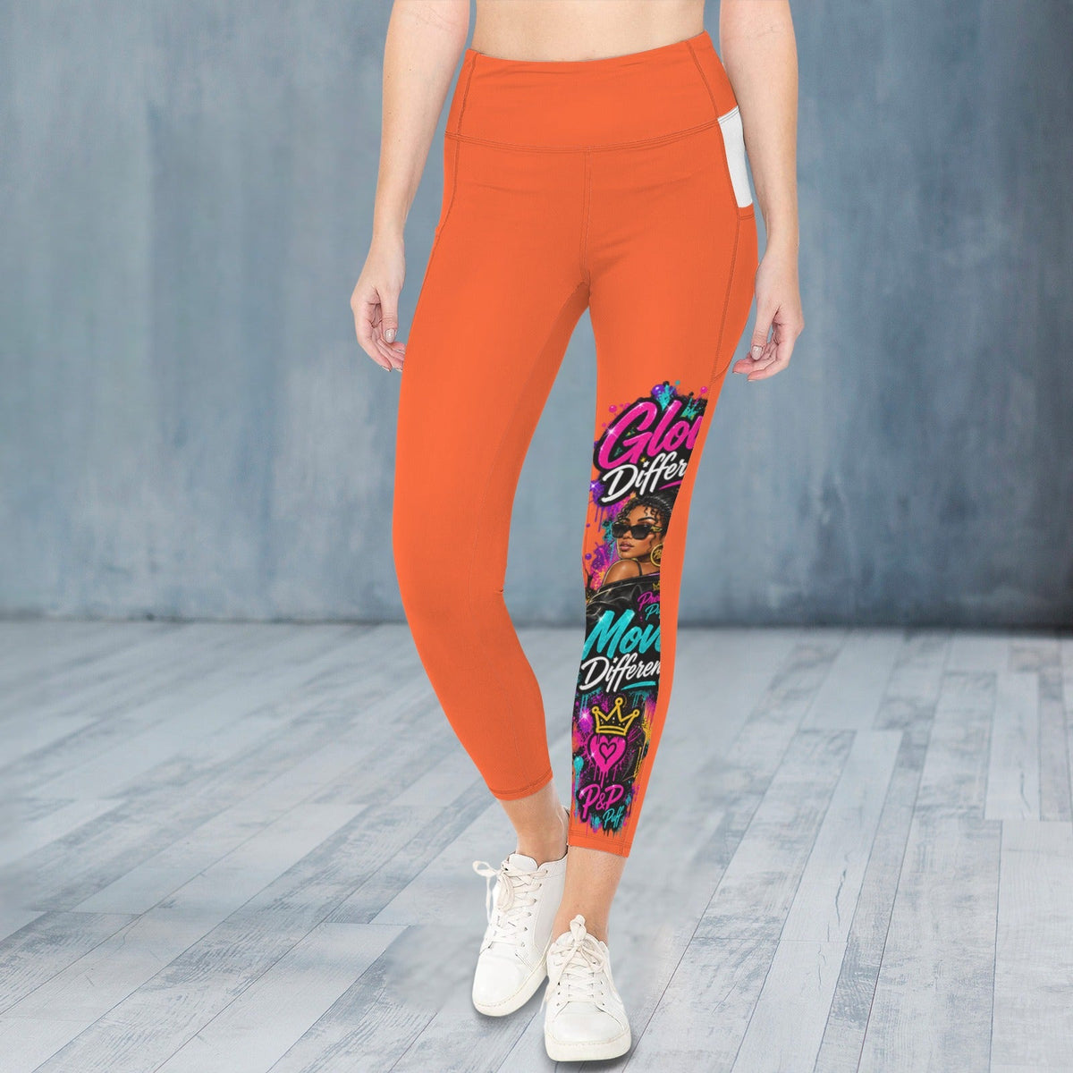Glow Leggings-Custom Personalized Women's High Waist Pockets Yoga Leggings - Boston Pretty & Puff