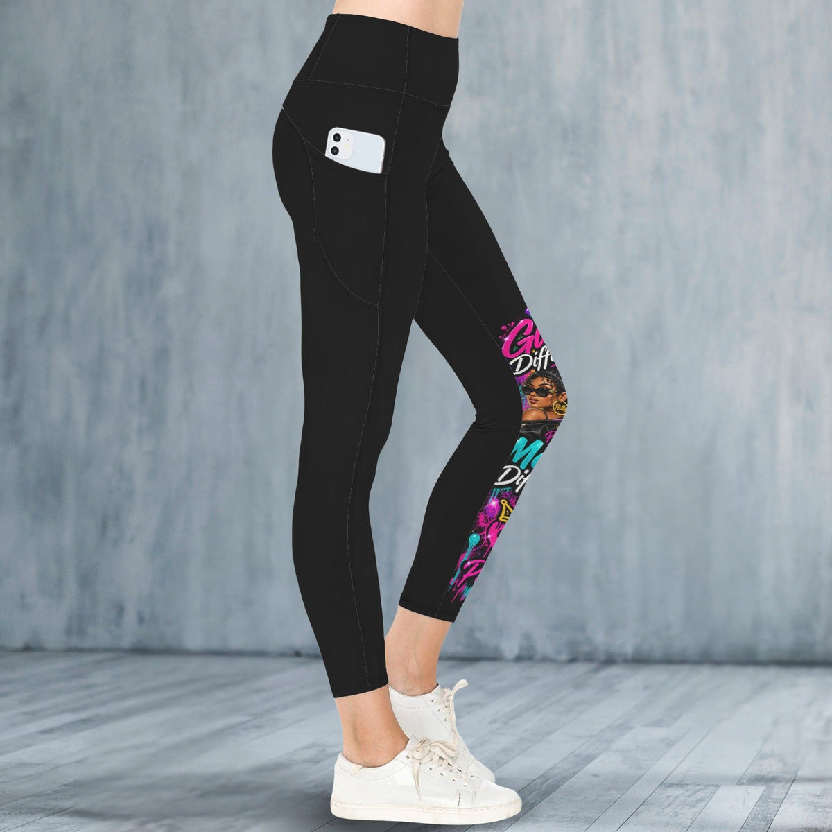 Glow Leggings-Custom Personalized Women's High Waist Pockets Yoga Leggings - Boston Pretty & Puff