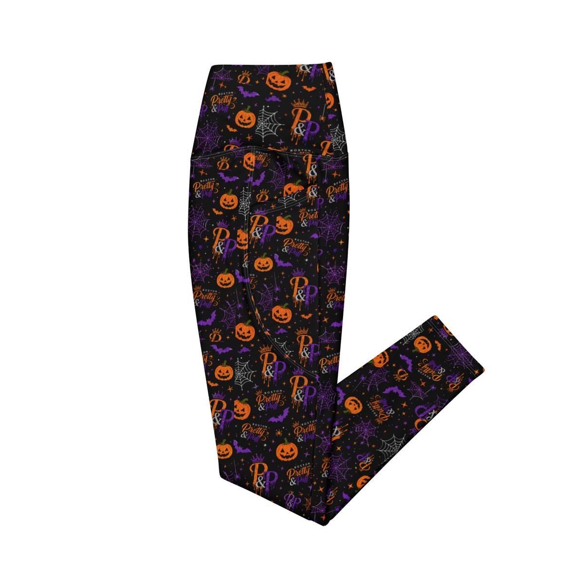 High-Waisted Pocket Leggings for Workouts and Strolls - Boston Pretty & Puff