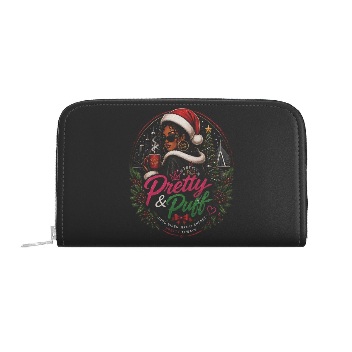 Leather Zip Purse - Boston Pretty & Puff