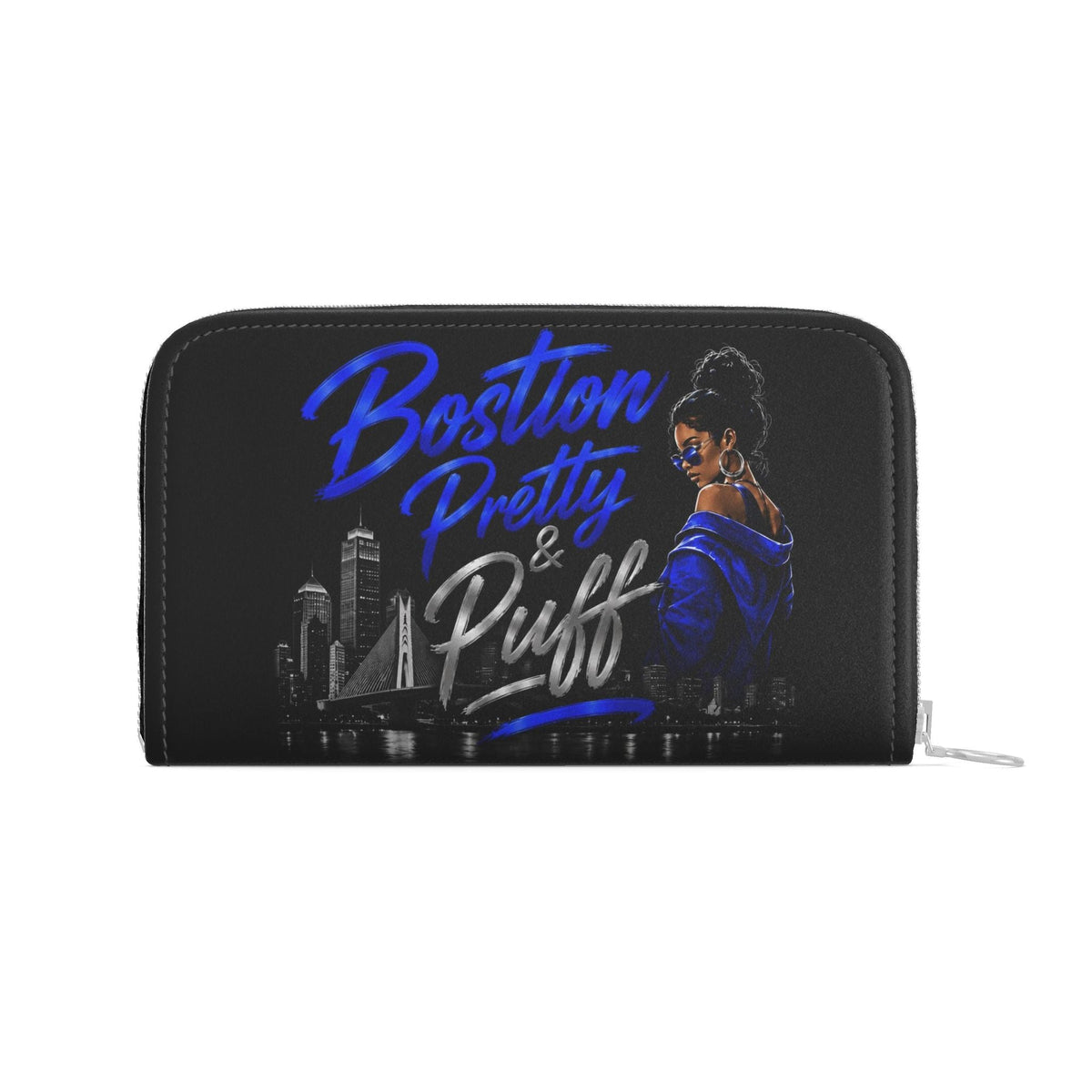 Leather Zip Wallet - Boston Pretty & Puff