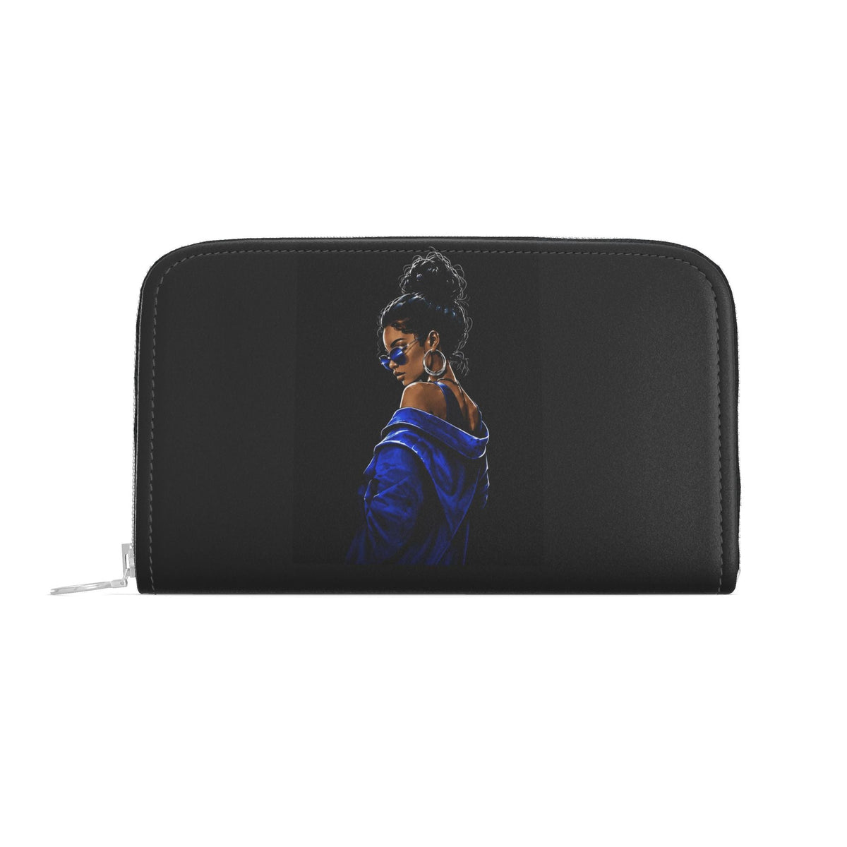 Handmade Designer Leather Zip Wallet with Multiple Compartments