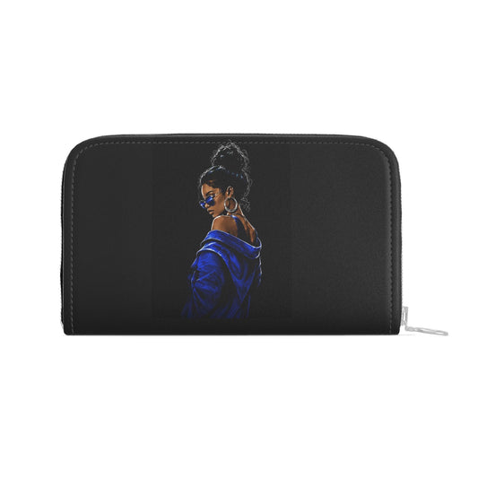 Handmade Designer Leather Zip Wallet with Multiple Compartments
