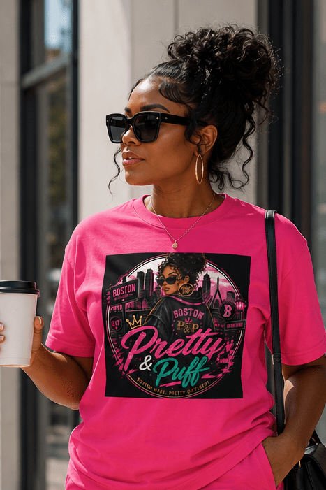 Pink Boston T-Shirt - Boston Pretty & Puff