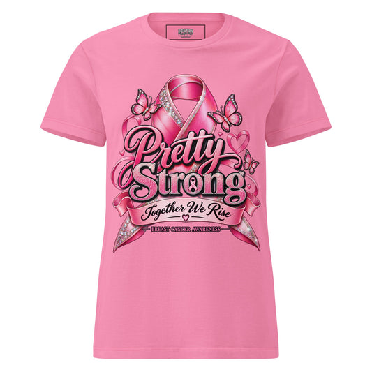 Pretty Strong Breast Cancer t-shirt - Boston Pretty & Puff
