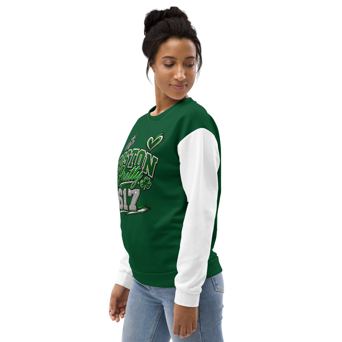 Printed Sweatshirt: Intricate Design, Sustainable Fabric, Ultimate Comfort - Boston Pretty & Puff