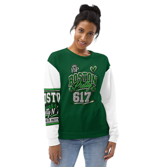 Printed Sweatshirt: Intricate Design, Sustainable Fabric, Ultimate Comfort - Boston Pretty & Puff