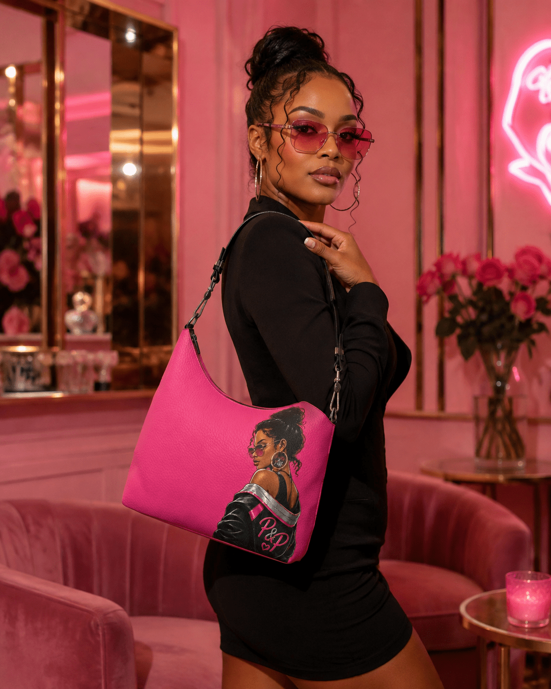 Square Hobo Bag - Boston Pretty & Puff