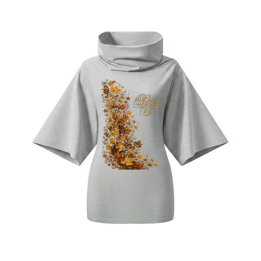 Women’s Turtleneck Batwing T-Shirt - Boston Pretty & Puff